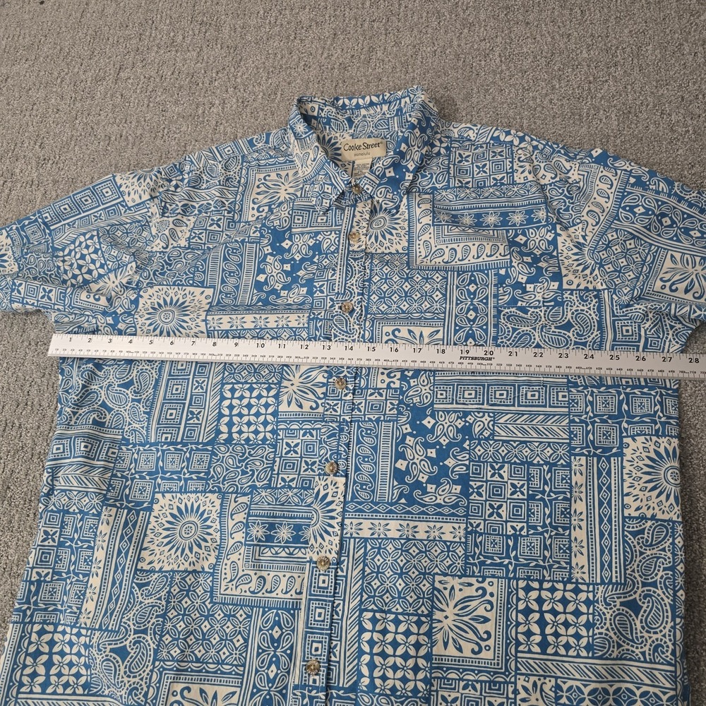 Vintage Aloha Hawaiian Shirt Cooke Street Camp Collar Cotton Made Hawaii 2XL - Picture 6 of 7